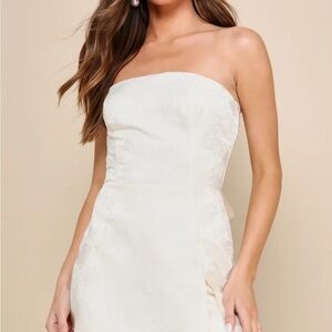 Lulu's Strapless Cream Romper